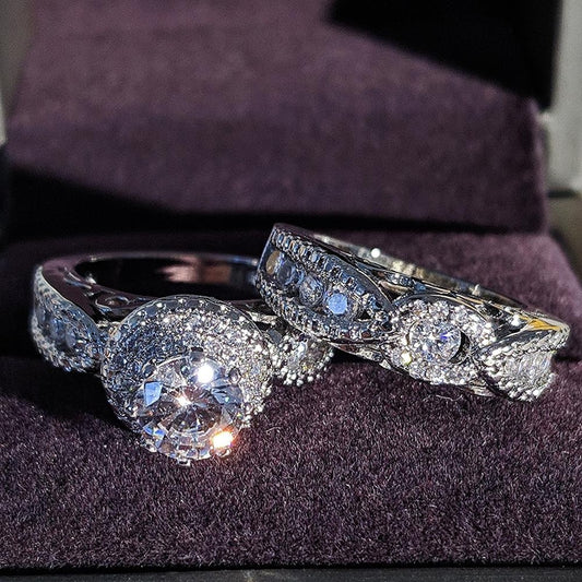 Exquisite Sterling Silver Ring Sets